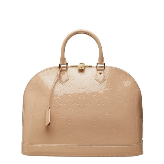 Pre-Owned Louis Vuitton Monogram Vernis Alma GM Handbag M91610 Rose Florentine Patent Leather...