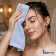 thumbnail image 4 of Linteum Textile Supply 12x12 Washcloth (Light Blue) – 100% Ring Spun Cotton Zero Twist Towels | Absorbent, Quick Dry, Durable for Bathroom, Spa, Gym (12 Pack), 4 of 6