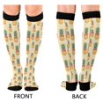 thumbnail image 4 of FORMRS Womens Knee High Socks Casual Long Thick Travel Daily Wear, 2 Pairs, Sunshine Pineapples, 4 of 6