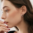 thumbnail image 4 of Lancharmed Silver Plated Cute Earrings for Womens,Triple Star Zircon Earring Galentines Gifts, 4 of 7