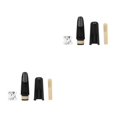 thumbnail image 2 of Wosthever Kit de boquilla de clarinete negro con sonido claro - Para principiantes y profesionales Boquilla de clarinete alto negro negro 2Conjunto, 2 of 6