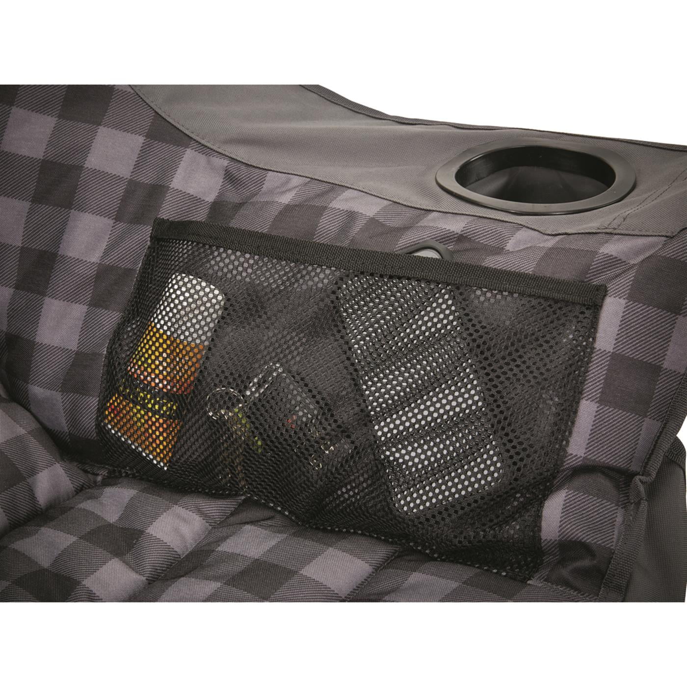Guide Gear Oversized XL Comfort Padded Camping Sofa, 600-lb. Capacity Gray Plaid