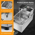 thumbnail image 4 of Hawsaiy 11.4 Qt Electric Deep Fryer with Baskets & Lids for Home Kitchen and Restaurant, 2500W, 4 of 8