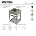 thumbnail image 5 of Kingston Brass KVSP2522B5 Kingston Commercial 25" Stainless Steel Console Sink with Steel Base and Glass Shelf (8-Inch, 3-Hole), Brushed/Oil Rubbed Bronze, 5 of 6