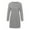Gray, variant on Patlollav Winter Dress,Women Sexy Long Sleeve Casual Solid Embroidered Round Neck Long Dresses