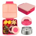 thumbnail image 1 of Lonchera niña y niño tipo incluye termo, bento box c 4 compartimentos modulables de gran capacidad, lunch box con sellado hermético , caja de almuerzo, 1 of 9