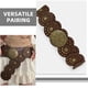thumbnail image 2 of Cinturón de disco hueco estilo occidental cinturón de disco ancho vaquero exagerado hebilla de Metal cinturón suave Vintage para mujeres niñas pantalones vestidos, 2 of 6