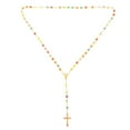 thumbnail image 2 of 2xMens Hip 6mm Rose Flower Beads Mano Jesús Cruz Colgante Collar Yuyangstore Collar colgante, 2 of 8