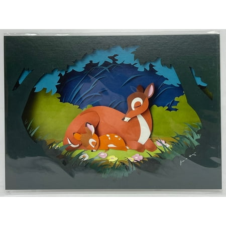 Disney Parks Bambi and the Mother Jackie Huang Postcard Wonderground Gallery New
