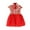 Brick Red, variant on Toddler Dress Holiday Chinese Qipao Short Sleeve Flowers Princess Dress Dresses for Girls Brick Red 5 yeras-6 yeras