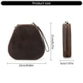 thumbnail image 3 of Leather Case Headphones Storage Bag with Hand Straps for Headphones Protective Storage Box, 3 of 8