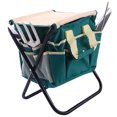 thumbnail image 1 of Gymax 7PC Stainless Steel Garden Tool Bag Set Folding Stool Tools, 1 of 10