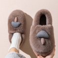 thumbnail image 5 of XIMIN Women's Mushroom Cute Cotton Slippers Lightweight Memory Foam Cartoon Fuzzy Plush Slippers Winter Warm Home Slippers Indoor Outdoor Shoes, 5 of 6