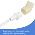 thumbnail image 5 of Uxcell Barb Spigot Straight Pipe Fitting Adapter White 2 Count 14x20mm, 5 of 5