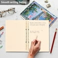 thumbnail image 4 of FORMRS 1-Subject Spiral Notebook 8" x 5" College Ruled 60 Refillable Sheet A5 Hard Cover, 2 Pack, Blue Floral Window, 4 of 7