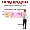 thumbnail image 2 of It's a Girl Large Banners and Signs for Outdoor by DreamController. Polyester Banner with 4 Holes for Easy Hang Indoor & Outdoor | 4x1 Feet Banner for It's a Girl | HD Print Banner Made in USA, 2 of 6