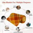 thumbnail image 6 of Orange Checked Fleece Throw Blanket for Couch, Green Thanksgiving Buffalo Plaid Microfiber Flannel Blanket for All Season, Lightweight Soft Throw Blankets for Gifts, Home Decor, 32"x47", 6 of 8