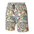 thumbnail image 4 of Logiee Paisley Floral 5 Print Mens Swim Trunks Quick Dry Board Shorts,Breathable Hawaii Beach Shorts Swimwear Bathing Suits-X-Large, 4 of 6