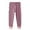 Purple, variant on Girls Winter Warm Solid Ribbed Sweatpants for Kids - Cozy Unisex Joggers Soft Thermal Lined Pants for Daily Play and Sleep Size 6-7 Years