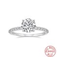 thumbnail image 6 of Sterling Silver Electroplated Geometric Round Ring For Women Gift For Her Affordable Luxury Jewelry For Everyday Wear, 6 of 6