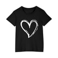 thumbnail image 2 of BLTIBY Toddler Girls Boys T-shirt Summer Round Neck Printed Short Sleeve Tee Kids Loose Fashion Pullover Top 2025 Black 9-10 Years, 2 of 4