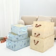 thumbnail image 6 of Unique Bargains Fabric Storage Cube Storage Bin Storage Basket Yellow 15.5*9*8in, 6 of 7