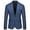 07-Blue, variant on oqasdz Suit Jacket for Men Casual Autumn Winter Trend Collar Single Two Buttons Slim Fit Round Hem Pockett Coat Top,Size XL