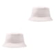 thumbnail image 3 of Jumpingount Women Men Bucket Cap Wide Brim Cotton Adults Dressing Hat Protection Headgear Outdoor Adjustable Sports Headwear beige 2piezas, 3 of 6