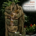 thumbnail image 5 of Alpine Corporation 55" Tall Outdoor Natural Cascading Waterfall Fountain with LED Lights, 5 of 12