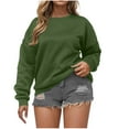 thumbnail image 2 of 2025 ,Women's Cute Sweatshirts Crewneck Oversized Fleece Pullover Long Sleeve Tops Y2K Teen Girls Preppy Clothes, 2 of 5