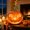 A, variant on LED Halloween Carved Pumpkin Lanterns, Colored Light, Scary Face, Plastic Lighted Pumpkin Lanterns for Halloween, Carved Scary Faces, For Desk Table Garden Indoor Outdoor, Battery Operated