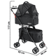 thumbnail image 5 of Carriola Doble para Mascotas Cochecito para Perros y Gatos Pequeños - Medianos Transportadora Ligera y Plegable Ruedas con Freno - Negro, 5 of 7