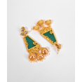 thumbnail image 4 of Boucle d'Oreille Design en Pierre Plaquée Or Perle Goutte, 4 of 4