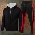 thumbnail image 2 of IWRICH Men's Running Tracksuit Athletic Sports Casual Workout Full Zip Sweatsuit Black XXL, 2 of 3