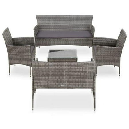 59.1 x 22.8 x 31.9 in. Outdoor Furniture Lounger Set, Gray