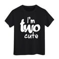 thumbnail image 1 of MEZZALL T-Shirt à Manches Courtes pour Fille d'Anniversaire, Col Rond, Coupe Décontractée, Noir, 4-5 Ans, 1 of 4