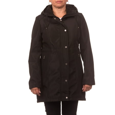 Women's Soft Shell Hooded Zip Front Anorak