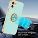 thumbnail image 4 of iPhone 12 Case, iPhone 12 Phone Case with Stand, [360 Rotatable Ring Holder Magnetic Kickstand], Teal/Gold, 4 of 4