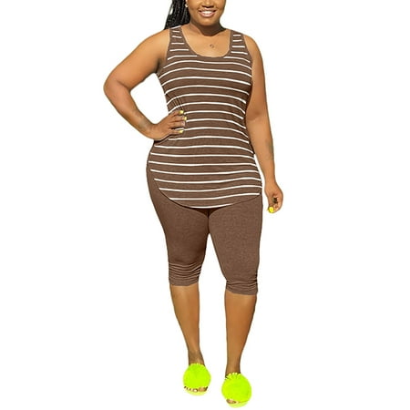 

MAWCLOS Womens Shorts Pajama Set Striped Sleepwear Nightwear Pjs Suit Lady Nightown Loungewear 2 Pieces Sets Homewear Plus Size