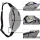 thumbnail image 4 of Riñonera Riñonera para Hombres Mujeres Riñonera Unisex con Conector para Auriculares y 4 Bolsillos con Cremallera Cinturón Ajustable para Entrenamiento al Aire Libre Senderismo-Gris Claro-mm, 4 of 8