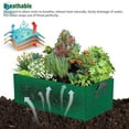 thumbnail image 3 of Deago 2Pcs Fabric Raised Garden Bed Reusable Square Large Grow Bag Fabric Pots Vegetable Planting Bag with Handles Planting Pots for Plants Flowers Vegetables (Green), 3 of 9