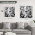 thumbnail image 5 of Grey Wooden Wall Clock Silent Non Ticking, Modern Oil Painting Art Forest Square Wall Clocks Battery Operated, Decor Clock for Home Office, Living Room, Kitchen, 12 Inch, 5 of 9