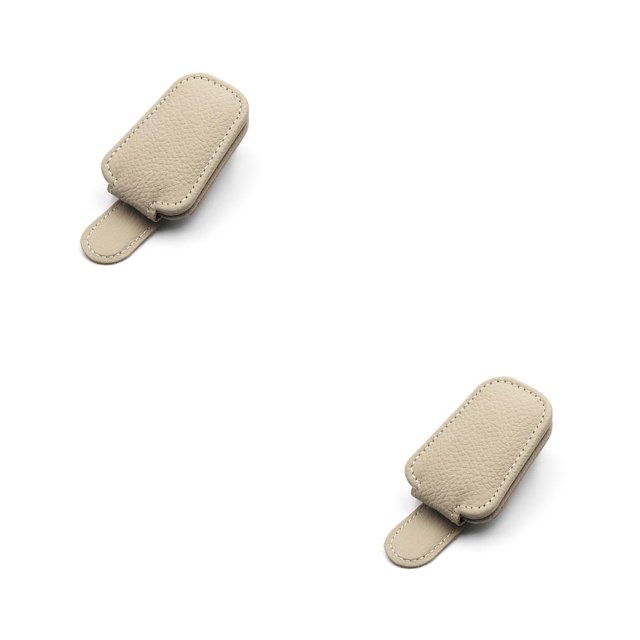 Scienceny Clip de cuero para gafas de coche, funda para gafas de sol, funda Interior para tarjeta, soporte para organización de llaves, accesorios, gris Type1 NO1 Scienceny CBP294902