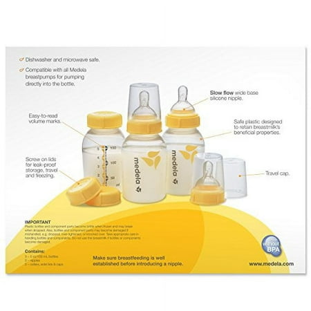 UPC: 0020451871318 | Medela Breastmilk Bottle Set 5oz BPA Free Clear with Volume Markings 87131 3 Pack