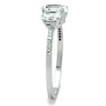 thumbnail image 4 of TS049 - Rhodium 925 Sterling Silver Ring with AAA Grade CZ  in Clear, 4 of 4