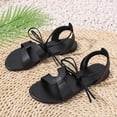 thumbnail image 5 of Xfvqtps Women Flat Sandals Bohemian Strappy Sandals Lace up Casual Open Toe Shoes for Spring and Summer Comfortable Walking Beach Shoes, 5 of 9