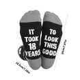 thumbnail image 5 of Soft Cotton Funny Calf Socks With Multiple Age Option 18th 21st 30th 40th 50th 60th For Adults Humorous Choices, 5 of 7
