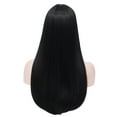 thumbnail image 5 of RightOn 25" Black Wig Long Straight Wig Women Black Wig with Wig Cap, 5 of 7