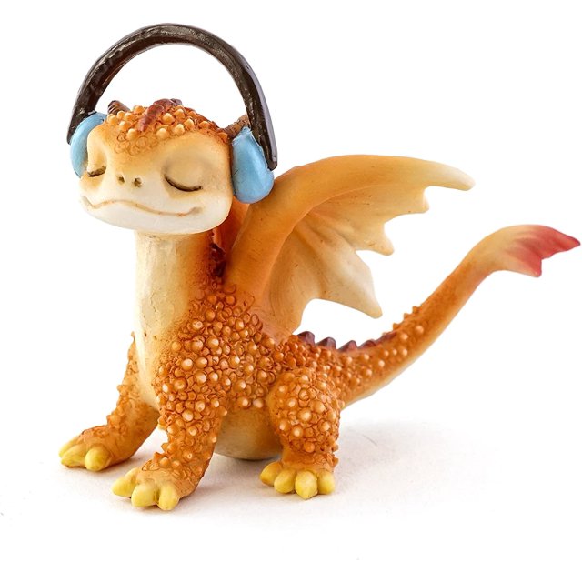 Top Collection Solar The Red Dragon - Mini Collectible Fantasy Figurine (Rocking Out)