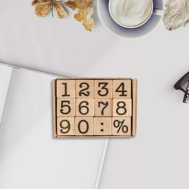 Juego de Sellos de Madera BLESIY Suministros Decorativos DIY Sello de elaboración
